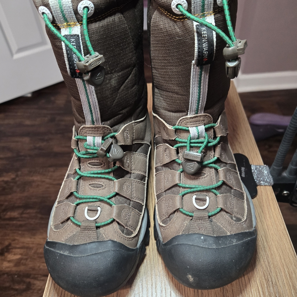 Keen Waterproof Brown & Green Winter Boots
